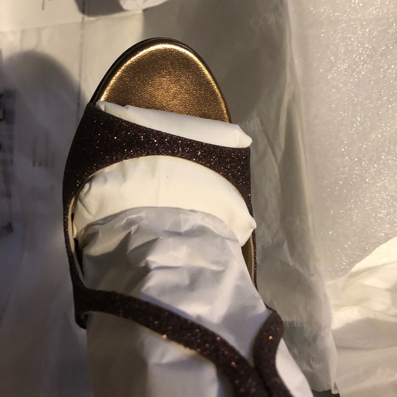 Jimmy Choo Lang 100 Glitter Sandals - Picture 6 of 8